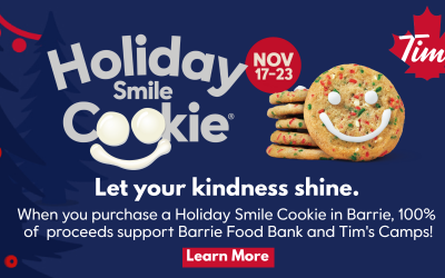 Barrie Food Bank selected as a Tim Hortons Holiday Smile Cookie charity recipient in Barrie as local food insecurity continues to grow
